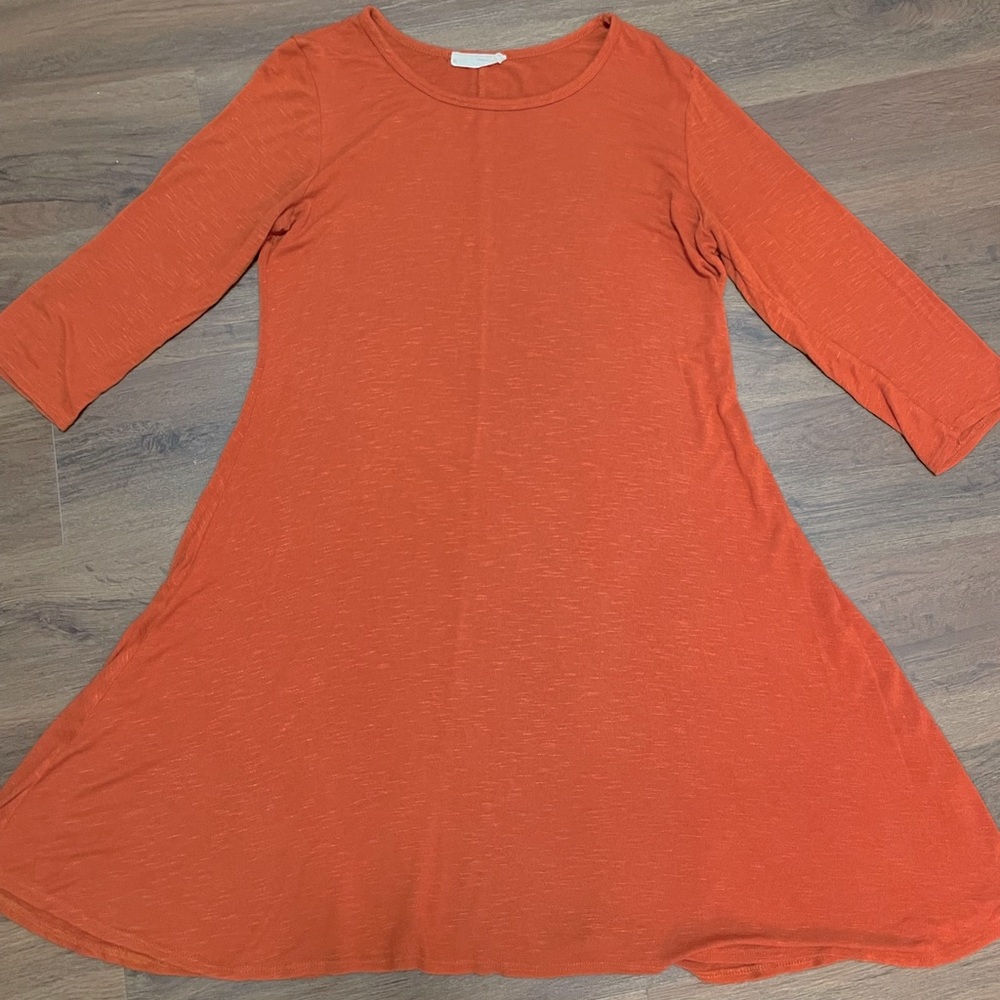 Forever Rose- Burnt Orange-XL- dress